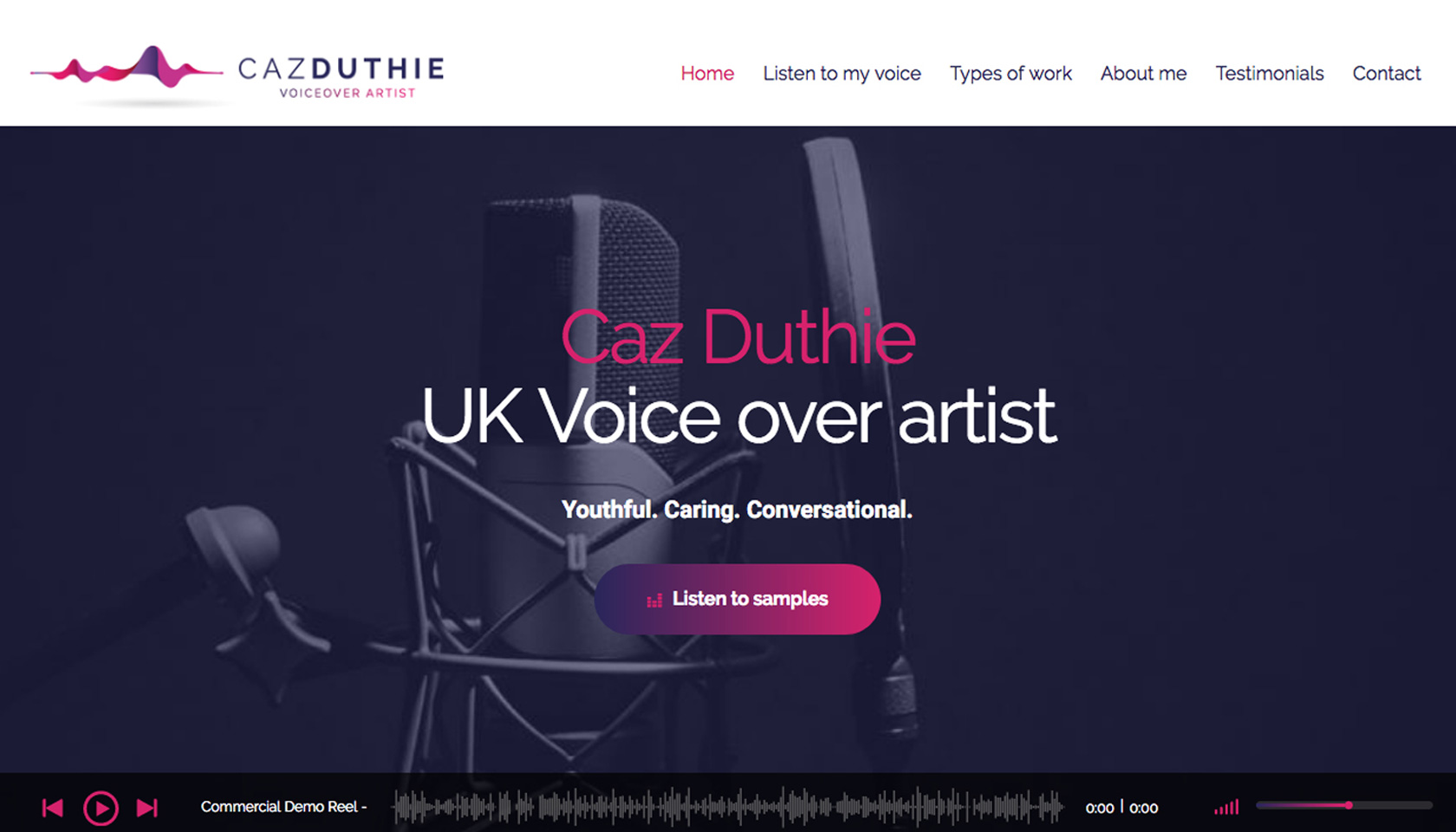 Caz Duthie Branding and Wordpress website - Hijack Creative Agency Southampton