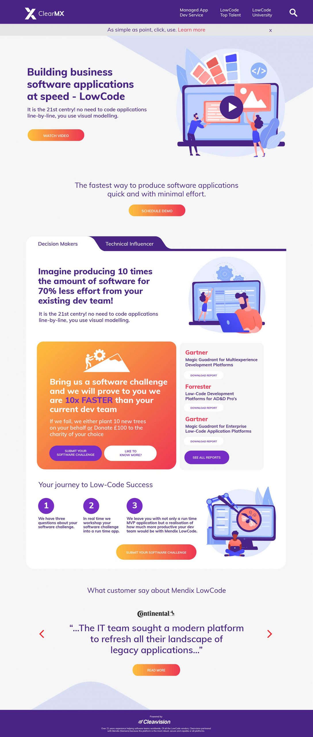 Clearcode Landing Page