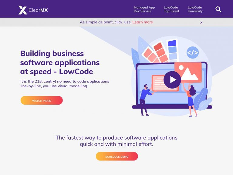ClearCode Landing page