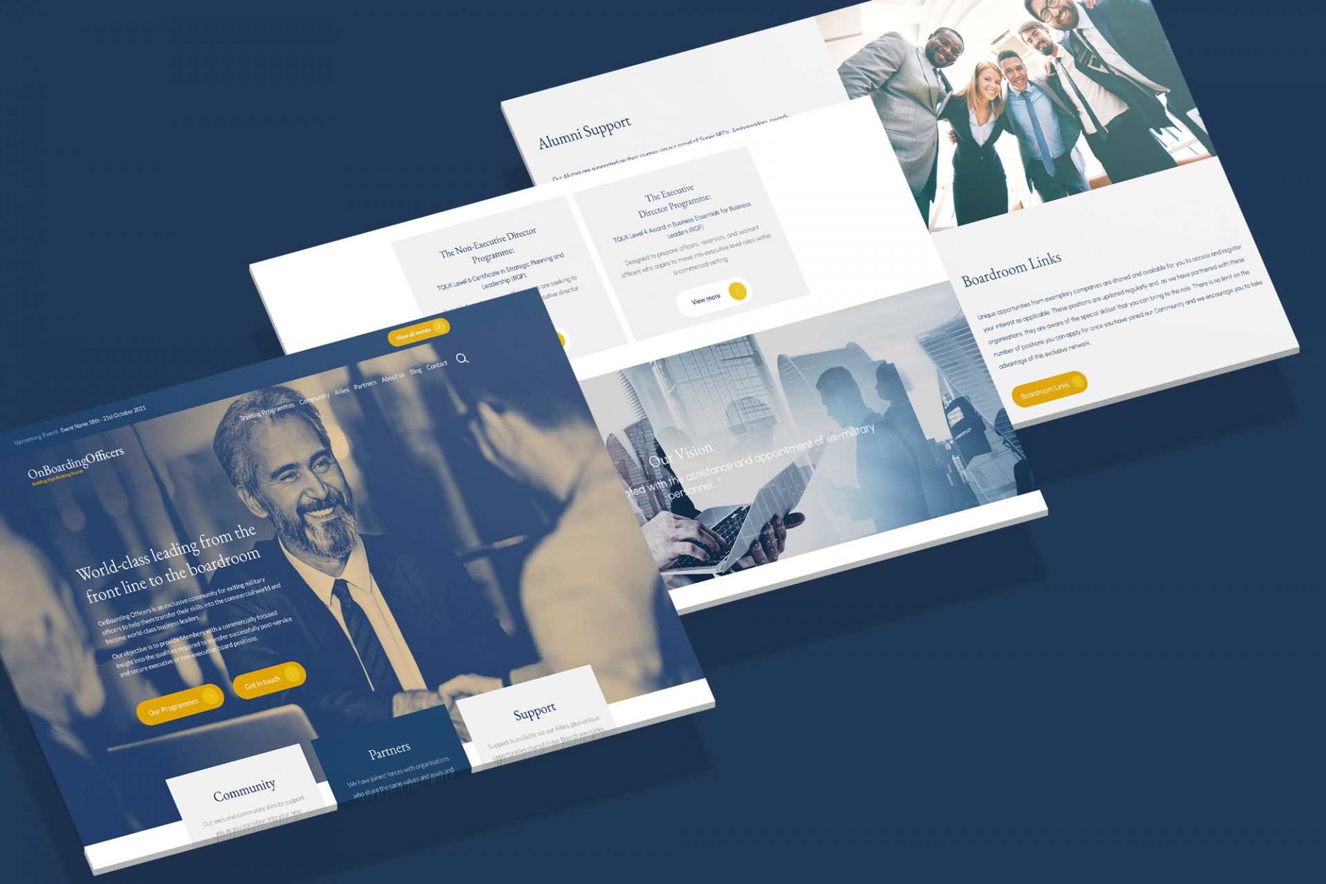 Onboarding Officers Rebrand and Web Design