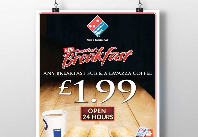 Domino's Breakfast Poster Design